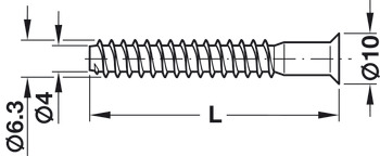 Einteilverbinder, Häfele Confirmat, Senkkopf, für Bohrloch-Ø 5 mm, SW4
