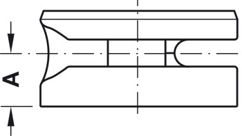Verbindergehäuse, Häfele Maxifix, für Holzdicke ab 19 mm