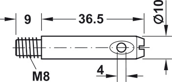 Verbindungsbolzen, Stablofix, Stahl, verzinkt, für Bohrloch-Ø 7,5 mm