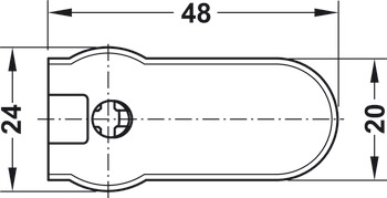 Verbindergehäuse, Häfele Rafix 20, mit Zapfen, Kunststoff