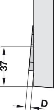 Winkelkeil, –5°, 6 mm, Clip/Clip Top, zum Unterlegen bei Winkelanwendungen