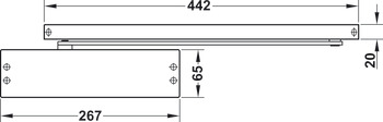 Obentürschließer, Dormakaba TS 91 B im Contur Design, mit Gleitschiene und Rastfeststelleinheit, EN 3