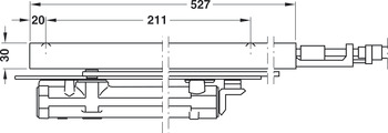Türschließer, Dormakaba ITS 96 GSR-EMF 2, verdeckt liegend, mit elektromechanischer Feststellung, für 2-flügelige Türen, EN 2–4