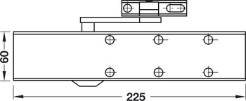 Obentürschließer, Dormakaba TS 73 V RF, mit abschaltbarer Rastfeststellung, EN 2–4