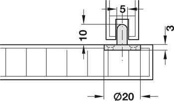 Laufwerk, für Hangar 28, oben laufend, 2-rollig