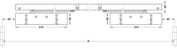 Obentürschließer, Dormakaba TS 93 B GSR/BG im Contur Design, mit Gleitschienen, für 2-flügelige Türen, EN 2–5