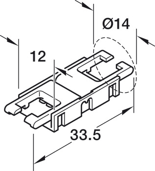 Clip-Verbinder, für Häfele Loox5 LED-Band 10 mm 4-pol. (RGB)