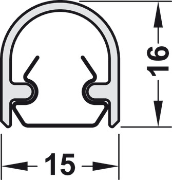 Fingerschutzprofil, bandseitig FSA 8100 (U-Clip)