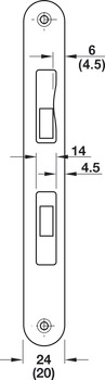 Treibriegel-Einsteckschloss, Edelstahl/Stahl, BKS, B-2390, für den Flucht- und Panikbereich