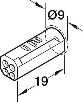 Zuleitung, für Häfele Loox5 12 V modular mit Einrastverbinder 3-pol. (multi-weiß)
