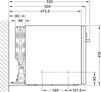 Schubladen-Minibar, Thermoelektrisch, DM 50, 45 Liter