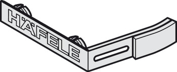 Gleitbürstensatz, zur Laufschienen-Reinigung mit Häfele-Logo