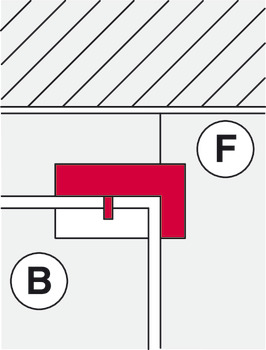 Winkel-Oberlichtbeschlag, F, Startec, für Glas-Pendeltüren