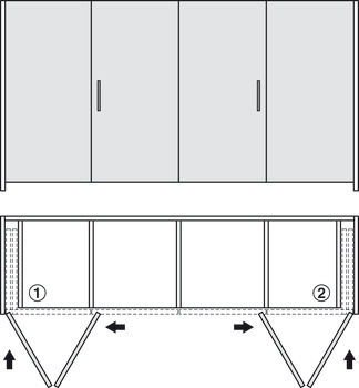 Holzfaltschiebetüren, Hawa Folding Concepta 25, Garnitur