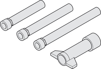 Stütznocken-Set, zur Türdickenüberbrückung bei Verwendung von Garnituren mit Schnellstift<sup>plus</sup>-Verbindung