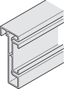Aluminiumrahmenprofil, horizontal, oben/unten