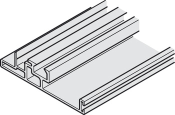 Aluminiumrahmen-Griffprofil, vertikal, mit Abdeckung