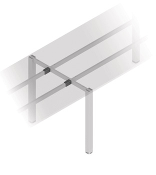 Tischgestell-System HIDE, Tischplattenverbinder HIDE
