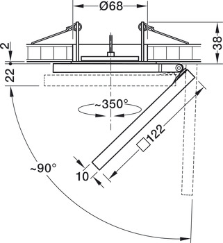 Decken-Unterbauleuchte, Nimbus Modul Q 36 TT 24 V