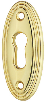 Schlüsselschild, aus Messing, oval