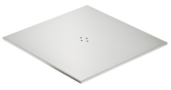 Fußteller, rund oder quadratisch, mit Befestigungsplatte, für Tischplatten-Durchmesser bis 900 mm
