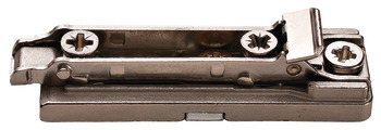 Montageplatte, Häfele Metalla 510 SM, Zinkdruckguss, Euroschrauben vormontiert