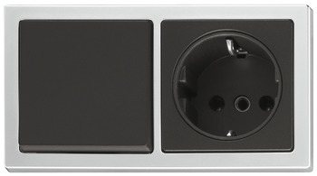 Ausschalter und Steckdose, Einbau-Set mit Stecker SV16, 230 V